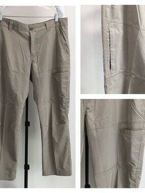 COLUMBIA Beige Omni-Shade Sun Protection Zip Pocket Lightweight Activewear Pant